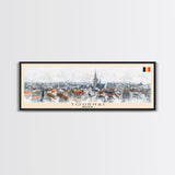 Tournai Belgium Travel Print Wall Art, Panoramic City Art, Travel Art, Wall Decor, Vacation Gift, Framed Canvas Print Or Metal Art