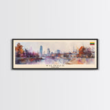 Vilnius Lithuania Wall Art, Panoramic Travel Poster, Panoramic Framed Canvas Print, City Wall Art, Wall Hanging Home Decor, Travel Art