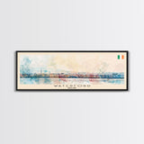 Waterford Ireland Panoramic Travel Poster, Framed Canvas Print or Metal Wall Art, Travel Art, Home Decor, Panoramic Painting, Midcentury Art