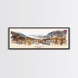 Skien Norway Travel Art, City Art, Framed Canvas Print or Metal Wall Art, Europe Travel Poster, Panoramic Wall Art, Extra Wide Wall Art