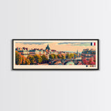 Angers France Wall Art, Panoramic Travel Poster, Panoramic Framed Canvas Print, City Wall Art, Wall Hanging Home Decor, Travel Art