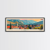 Čačak Serbia Wall Art, Panoramic Travel Poster, Panoramic Framed Canvas Print, City Wall Art, Wall Hanging Home Decor, Travel Art