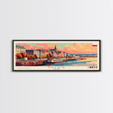 Gdynia Poland Travel Art, City Art, Framed Canvas Print or Metal Wall Art, Europe Travel Poster, Panoramic Wall Art, Extra Wide Wall Art