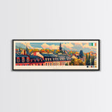 Kielce Poland Wall Art, Panoramic Travel Poster, Panoramic Framed Canvas Print, City Wall Art, Wall Hanging Home Decor, Travel Art