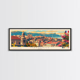 Marseille France Travel Print Wall Art, Panoramic City Art, Travel Art, Wall Decor, Vacation Gift, Framed Canvas Print Or Metal Art