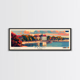 Parnu Estonia Travel Print Wall Art, Panoramic City Art, Travel Art, Wall Decor, Vacation Gift, Framed Canvas Print Or Metal Art