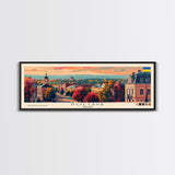 Poltava Ukraine Wall Art, Panoramic Travel Poster, Panoramic Framed Canvas Print, City Wall Art, Wall Hanging Home Decor, Travel Art