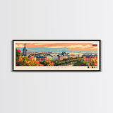 Samara Russia Wall Art, Panoramic Travel Poster, Panoramic Framed Canvas Print, City Wall Art, Wall Hanging Home Decor, Travel Art