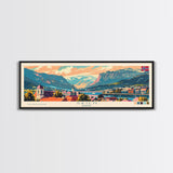 Skien Norway Travel Art, City Art, Framed Canvas Print or Metal Wall Art, Europe Travel Poster, Panoramic Wall Art, Extra Wide Wall Art