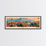 Terrassa Spain Wall Art, Panoramic Travel Poster, Panoramic Framed Canvas Print, City Wall Art, Wall Hanging Home Decor, Travel Art