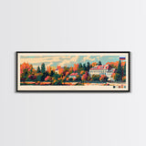 Tomsk Russia Wall Art, Panoramic Travel Poster, Panoramic Framed Canvas Print, City Wall Art, Wall Hanging Home Decor, Travel Art