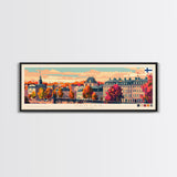 Vantaa Finland Travel Art, City Art, Framed Canvas Print or Metal Wall Art, Europe Travel Poster, Panoramic Wall Art, Extra Wide Wall Art