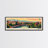 Verona Italy Travel Art, City Art, Framed Canvas Print or Metal Wall Art, Europe Travel Poster, Panoramic Wall Art, Extra Wide Wall Art