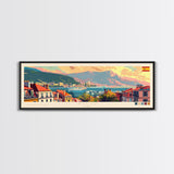 Vigo Spain Wall Art, Panoramic Travel Poster, Panoramic Framed Canvas Print, City Wall Art, Wall Hanging Home Decor, Travel Art