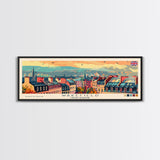 Wakefield United Kingdom Travel Print Wall Art, Panoramic City Art, Travel Art, Wall Decor, Vacation Gift, Framed Canvas Print Or Metal Art