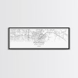 Panoramic Huntsville City Map, Alabama Art, Map Print, Minimalist Wall Art, Canvas Art, Housewarming Gift, Street Map Art, Closing Gift