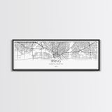 Panoramic Irving City Map, Texas Art, Map Print, Minimalist Wall Art, Canvas Art, Housewarming Gift, Street Map Art, Closing Gift