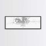 Panoramic Laredo City Map, Texas Art, Map Print, Minimalist Wall Art, Canvas Art, Housewarming Gift, Street Map Art, Closing Gift