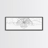 Panoramic Lexington City Map, Kentucky Art, Map Print, Minimalist Wall Art, Canvas Art, Housewarming Gift, Street Map Art, Closing Gift