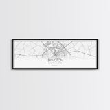 Panoramic Lexington City Map, Kentucky Art, Map Print, Minimalist Wall Art, Canvas Art, Housewarming Gift, Street Map Art, Closing Gift