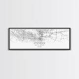 Panoramic Little Rock City Map, Arkansas Art, Map Print, Minimalist Wall Art, Canvas Art, Housewarming Gift, Street Map Art, Closing Gift