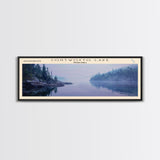 Contwoyto Lake Framed Canvas Print, Lake House Decor, Panoramic Wide Art, Travel Poster, Rustic Lake Painting, Home Decor