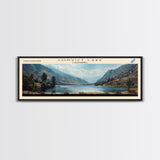 Convict Lake California Framed Canvas Print, Lake House Art, Panoramic Wide Art, Travel Poster, Modern Lake Painting, Nature Art