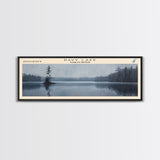 Dauphin Lake Framed Canvas Print, Lake House Decor, Panoramic Wall Art, Travel Poster, Modern Lake Painting, Nature Art