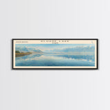 Kluane Keystone LaLoche Kingsmere Framed Canvas Print, Lake House Art, Panoramic Travel Poster, Wall Art, Stunning Lake Painting, Home Decor