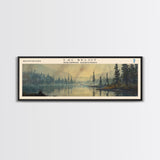 Lac Belot Belot Lake Framed Canvas Print, Panoramic Lake House Decor, Wall Art, Travel Poster, Stunning Lake Painting, Nature Art