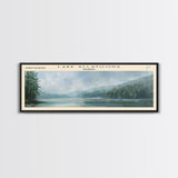 Lake Allatoona Georgia Framed Canvas Print, Lake House Art, Panoramic Wall Art, Travel Poster, Serene Lake Painting, Home Decor