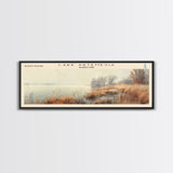 Lake Artemesia Maryland Framed Canvas Print, Lake House Art, Panoramic Wall Art, Travel Poster, Scenic Lake Painting, Home Decor