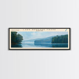 Lake Bernard Frank Maryland Framed Canvas Print, Lake House Art, Panoramic Wall Art, Travel Poster, Scenic Lake Painting, Nature Art