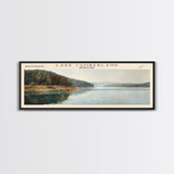 Lake Cumberland Kentucky Framed Canvas Print, Lake House Decor, Panoramic Wall Art, Travel Poster, Scenic Lake Painting, Nature Art