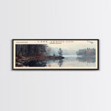 Lake Vermilion Minneapolis Framed Canvas Print, Lake House Decor, Panoramic Wall Art, Travel Poster, Scenic Landscape Painting, Rustic Art