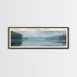 Rangeley Lake Maine Framed Canvas Print, Lake House Decor, Wall Art, Panoramic Travel Poster, Scenic Wall Art, Bedroom Decor