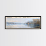 Sleepy Creek Lake West Virginia Panoramic Framed Canvas Print, Lake House Decor, Wall Art, Travel Poster, Serene Lake Painting, Living Room Decor