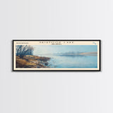 Stillwater Lake Pennsylvania Panoramic Framed Canvas Print, Lake House Decor, Wall Art, Travel Poster, Serene Lake Painting, Living Room Decor