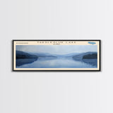 Takslesluk Lake Panoramic Wall Art, Framed Canvas Print, Lake House Decor, Travel Poster, Serene Lake Scene, Living Room Decor