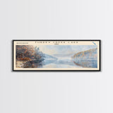 Turkey Creek Lake Ohio Panoramic Wall Art, Framed Canvas Print, Lake House Decor, Travel Poster, Serene Landscape, Living Room Art