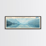 Walker Lake USA Nevada Panoramic Wall Art, Framed Canvas Print, Lake House Decor, Travel Poster, Beautiful Lake Scene, Bedroom Decor