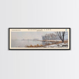 Wharton Lake Panoramic Wall Art, Framed Canvas Print, Lake House Decor, Travel Poster, Beautiful Lake Scene, Living Room Art