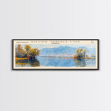 Willow Springs Lake Arizona Panoramic Wall Art, Framed Canvas Print, Lake House Decor, Travel Poster, Beautiful Lake Scene, Living Room Art