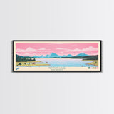 Fenton Lake New Mexico Framed Canvas Print, Panoramic Art, Midcentury Modern, Pop Art, Living Room Decor, Travel Poster, Lake View, Wall Art