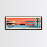 Fish Lake Utah Framed Canvas Print, Panoramic Art, Midcentury Modern, Pop Art, Living Room Wall Art, Travel Poster, Nature Painting, Home Decor