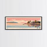 Lake Wappapello, Missouri Panoramic Wall Art Framed Canvas Print, Midcentury Modern, Pop Art, Home Decor, Travel Poster, Bedroom Art