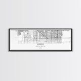 Panoramic Miami City Map, Florida Art, Map Print, Minimalist Wall Art, Canvas Art, Housewarming Gift, Street Map Art, Closing Gift