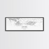 Panoramic Oxnard City Map, California Art, Map Print, Minimalist Wall Art, Canvas Art, Housewarming Gift, Street Map Art, Closing Gift