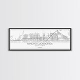 Panoramic Rancho Cucamonga City Map, California Art, Map Print, Minimalist Wall Art, Canvas Art, Housewarming Gift, Street Map, Closing Gift