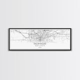 Panoramic Tallahassee City Map, Florida Art, Map Print, Minimalist Wall Art, Canvas Art, Housewarming Gift, Street Map Art, Closing Gift